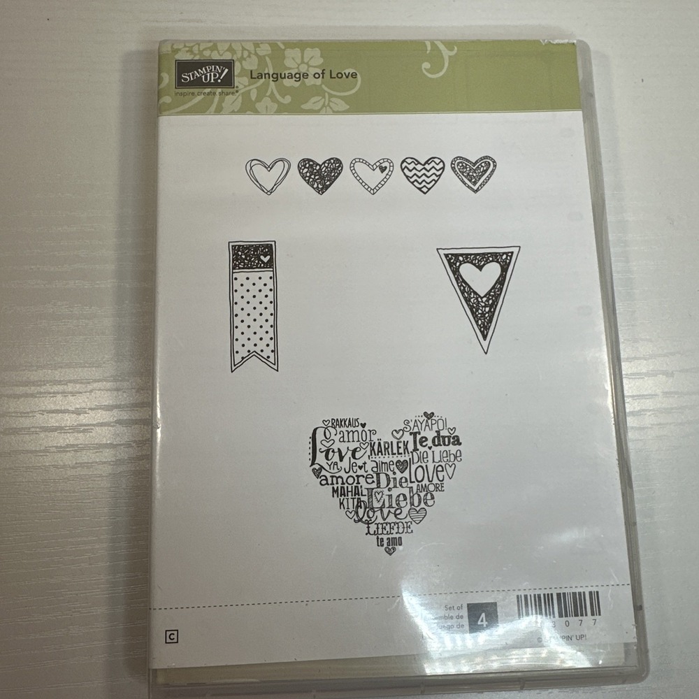 Stampin Up Language‎ Of Love Stamp Set Valentine's Day Hearts